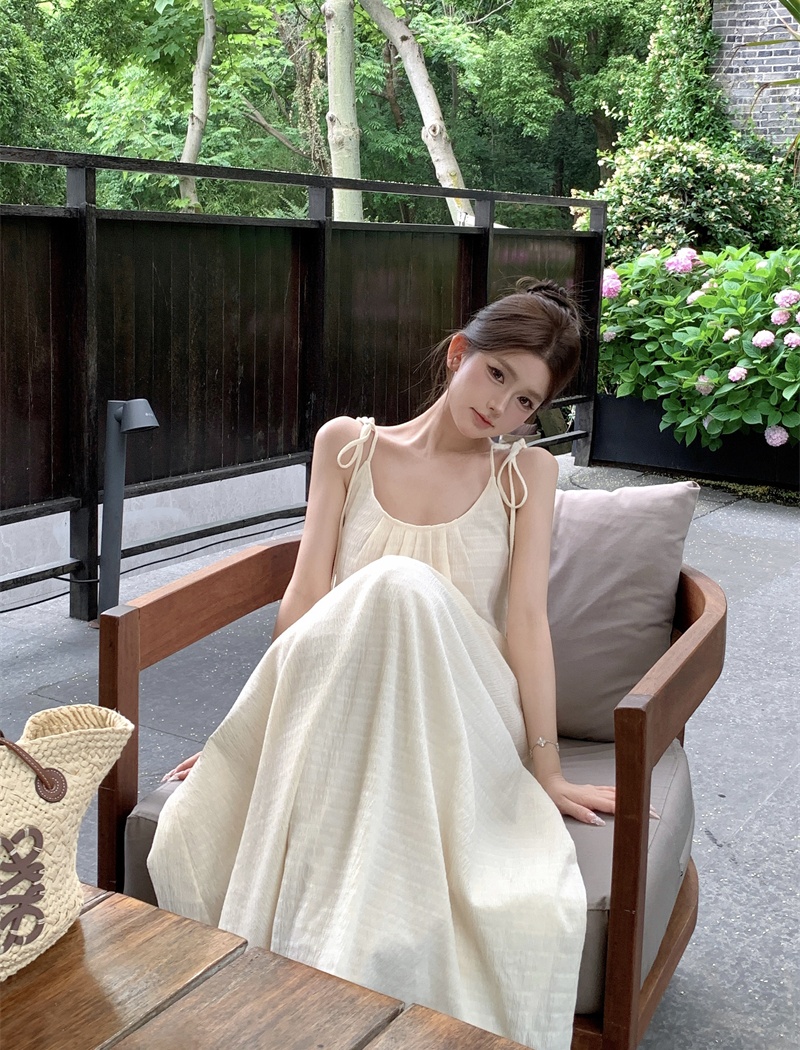 France style sling dress seaside temperament long dress