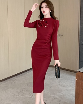 Asymmetry package hip long dress fashion dress