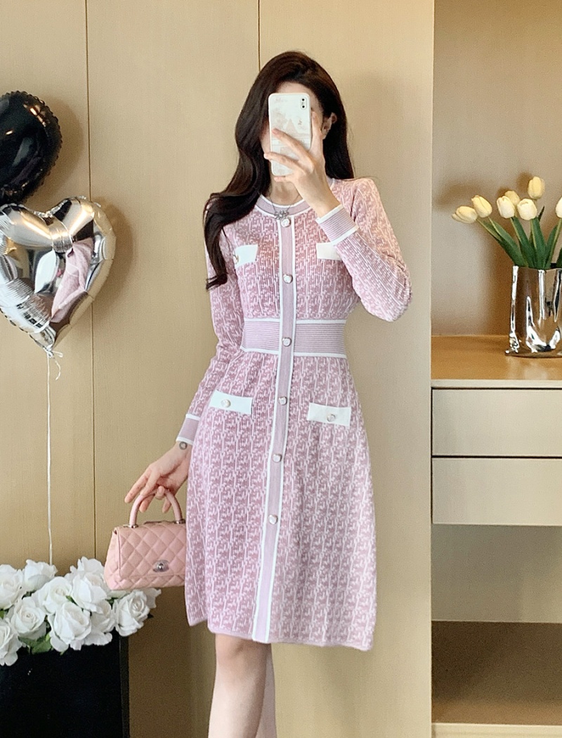 Ladies sweater dress A-line dress for women