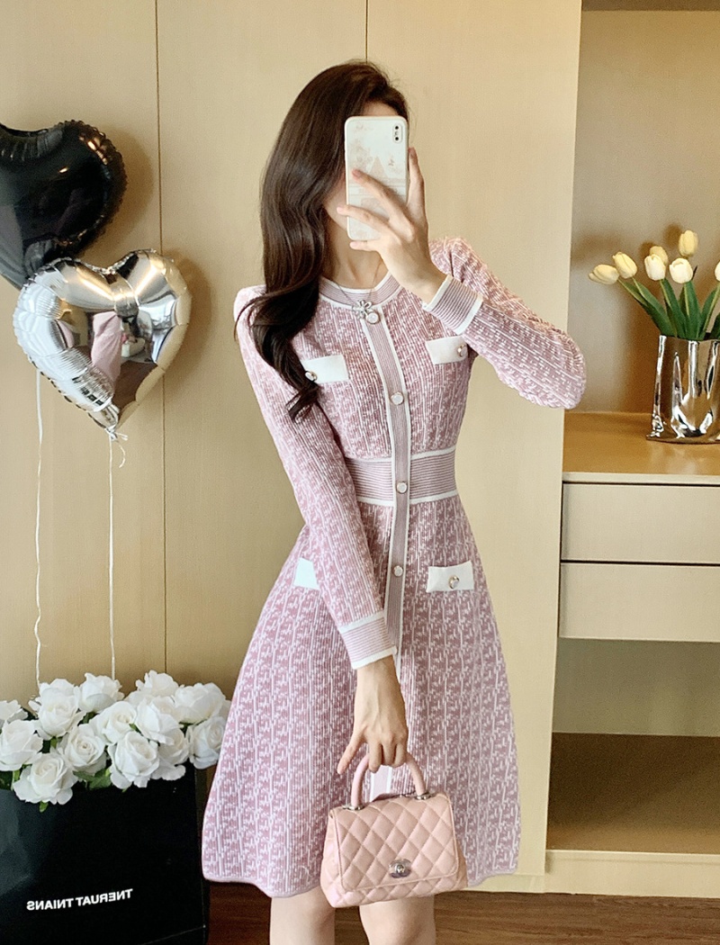 Ladies sweater dress A-line dress for women