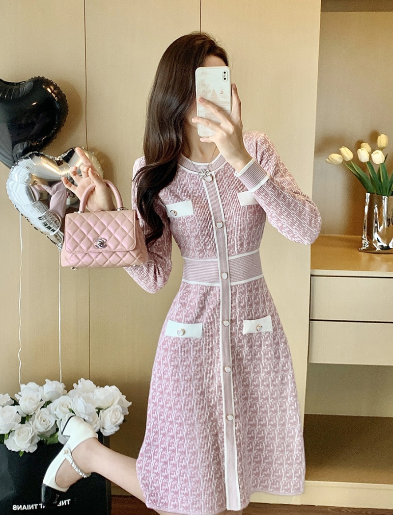 Ladies sweater dress A-line dress for women