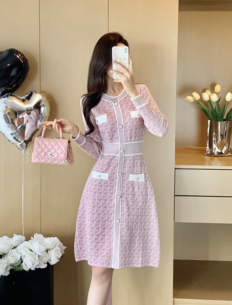 Ladies sweater dress A-line dress for women