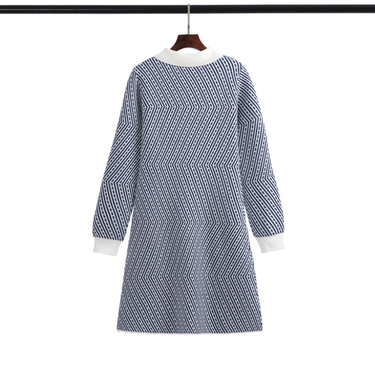 Knitted dress France style sweater dress for women