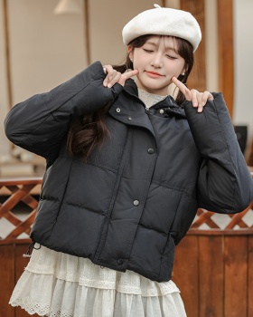 Short sweet winter coat thick hooded cotton coat