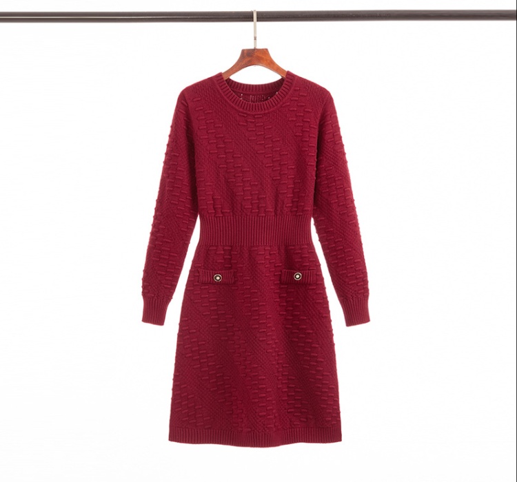 Tender slim France style knitted spring dress for women