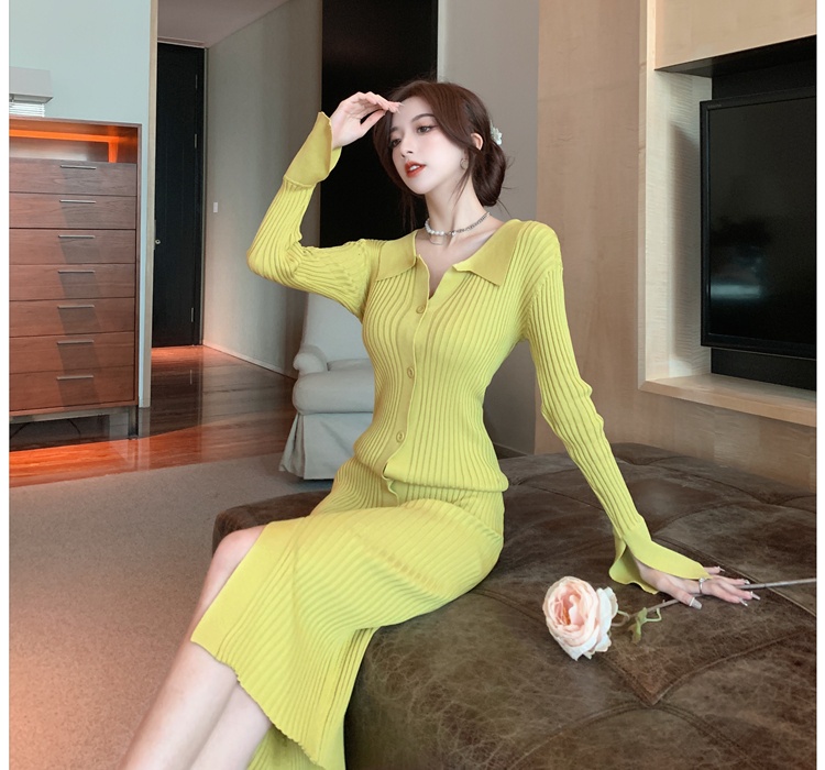 Hepburn style slim long dress France style dress for women