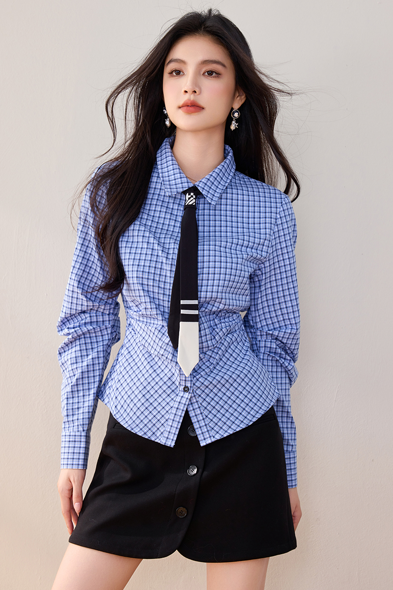 American style Casual shirt long sleeve tops for women