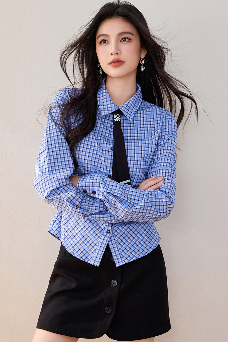 American style Casual shirt long sleeve tops for women