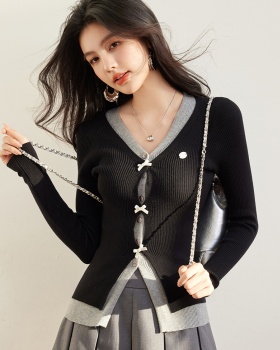 College style long sleeve sweater spring slim tops