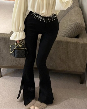 Chain casual pants fashion diamond long pants