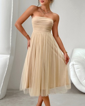 European style party sexy gauze banquet long dress