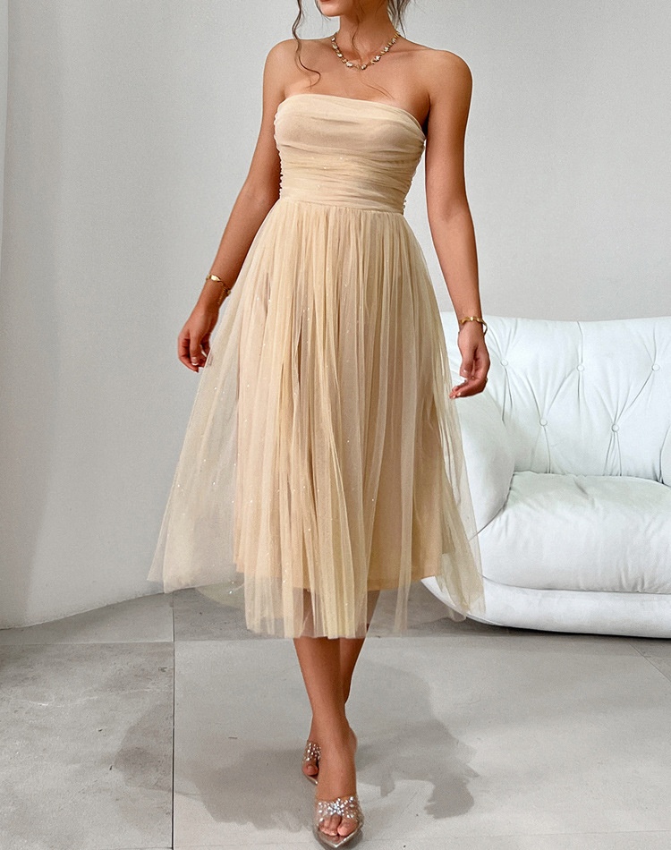 European style party sexy gauze banquet long dress