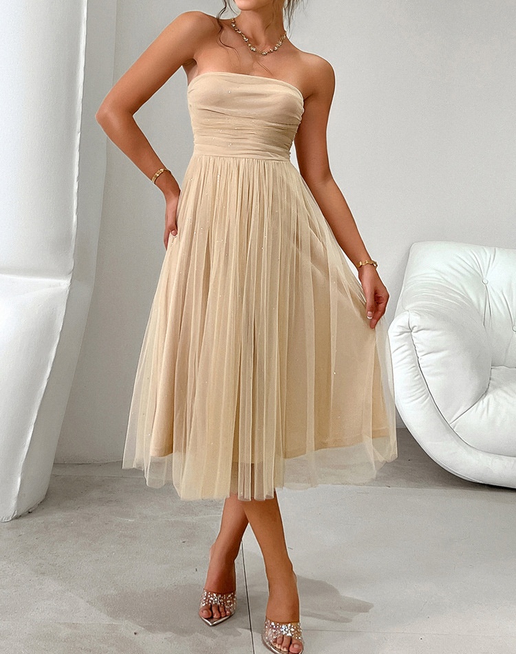 European style party sexy gauze banquet long dress