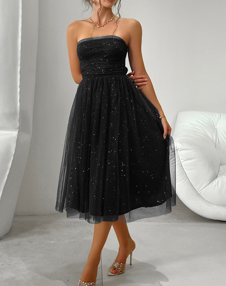 European style party sexy gauze banquet long dress