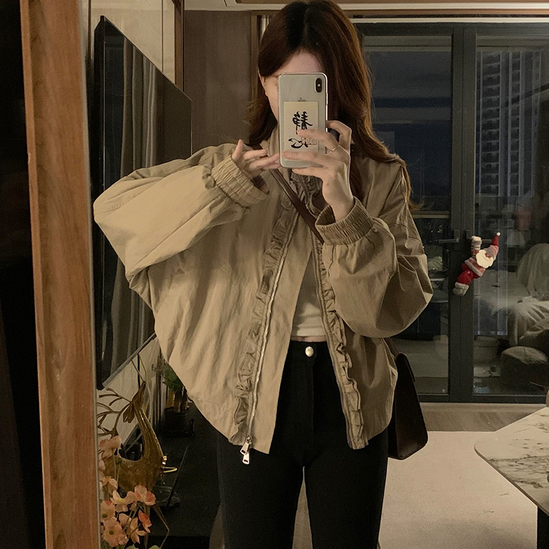 Korean style Western style khaki temperament coat