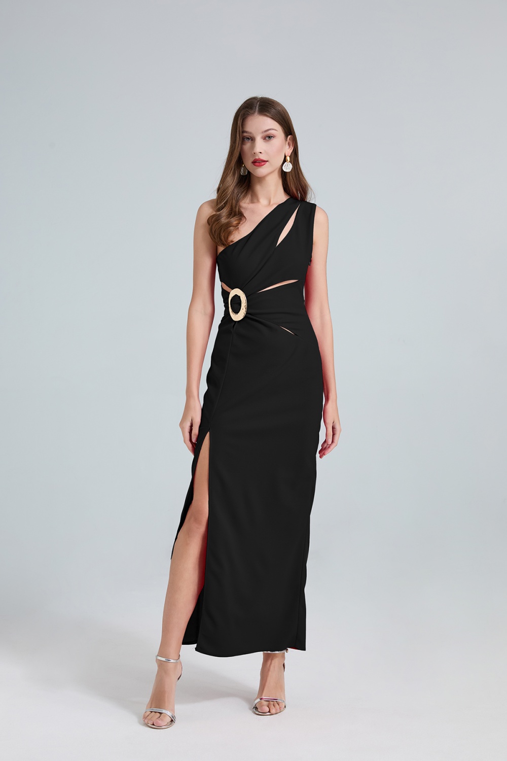 Hollow sexy formal dress slim banquet dress