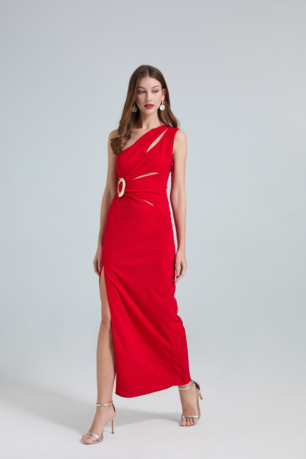 Hollow sexy formal dress slim banquet dress