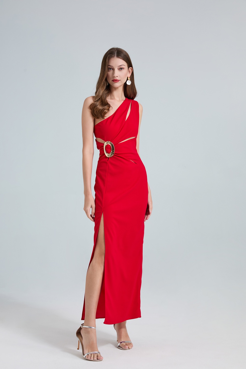 Hollow sexy formal dress slim banquet dress