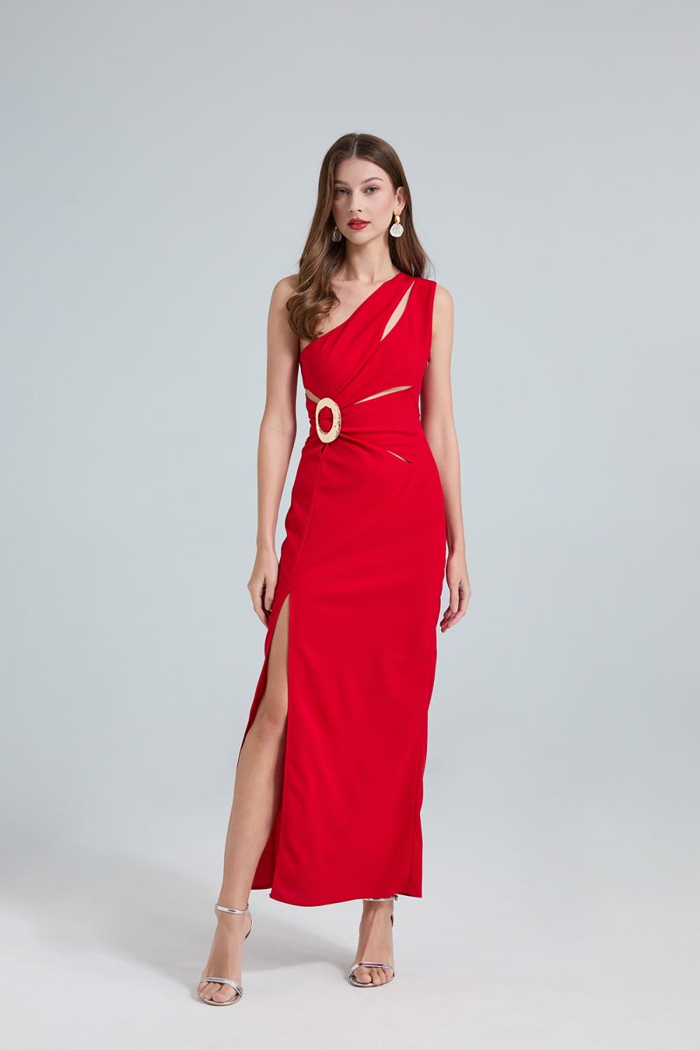 Hollow sexy formal dress slim banquet dress