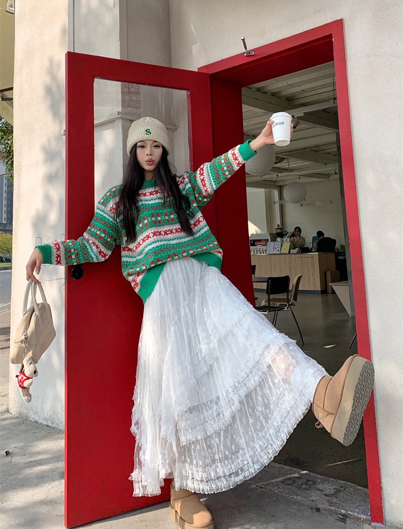 Autumn and winter skirt long skirt for women