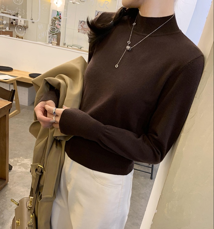 Autumn and winter knitted bottoming shirt slim tops