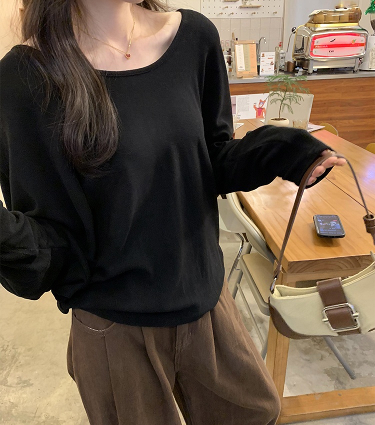 Loose T-shirt autumn and winter bottoming shirt for women