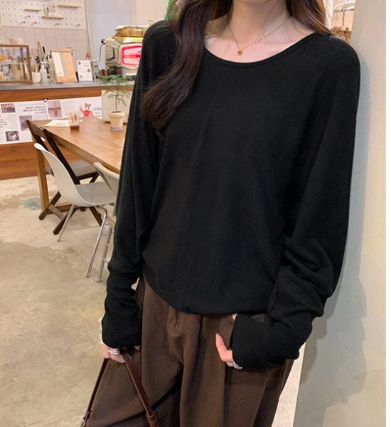 Loose T-shirt autumn and winter bottoming shirt for women