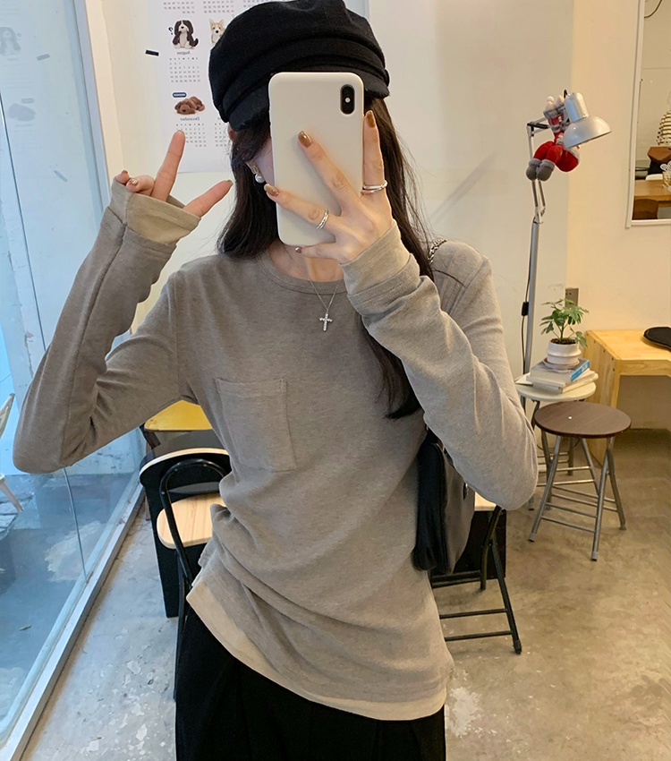 Autumn and winter T-shirt slim bottoming shirt for women