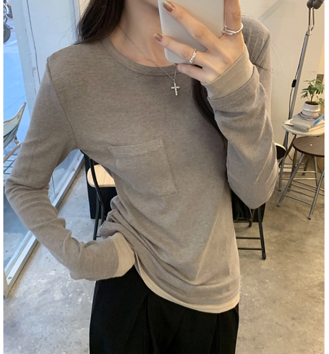 Autumn and winter T-shirt slim bottoming shirt for women