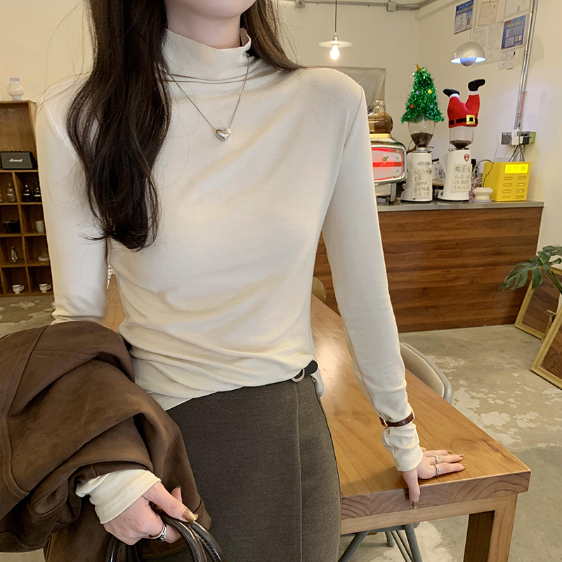 Long sleeve tops autumn and winter bottoming shirt