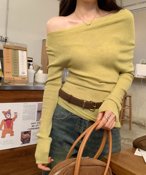 Wool bottoming shirt tops for women