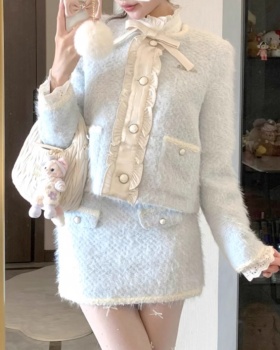 Chanelstyle coat short skirt 2pcs set for women