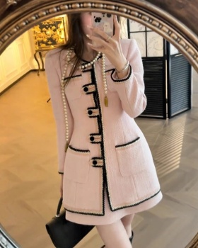 Temperament chanelstyle short skirt pink coat a set for women