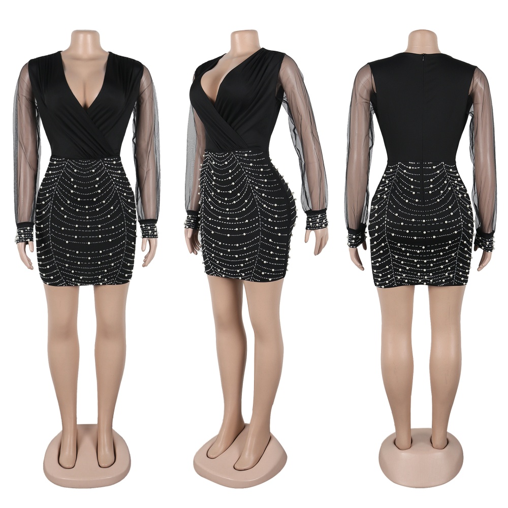 Package hip elasticity European style sexy dress