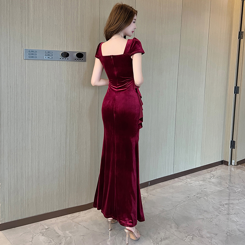 Sexy overalls evening dress slim long dress for women