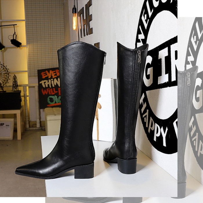 Winter fashion boots simple middle-heel women's boots