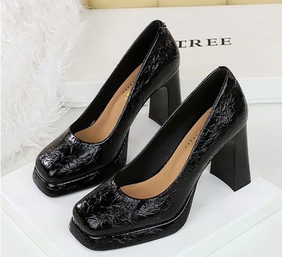 European style high-heeled shoes low platform for women