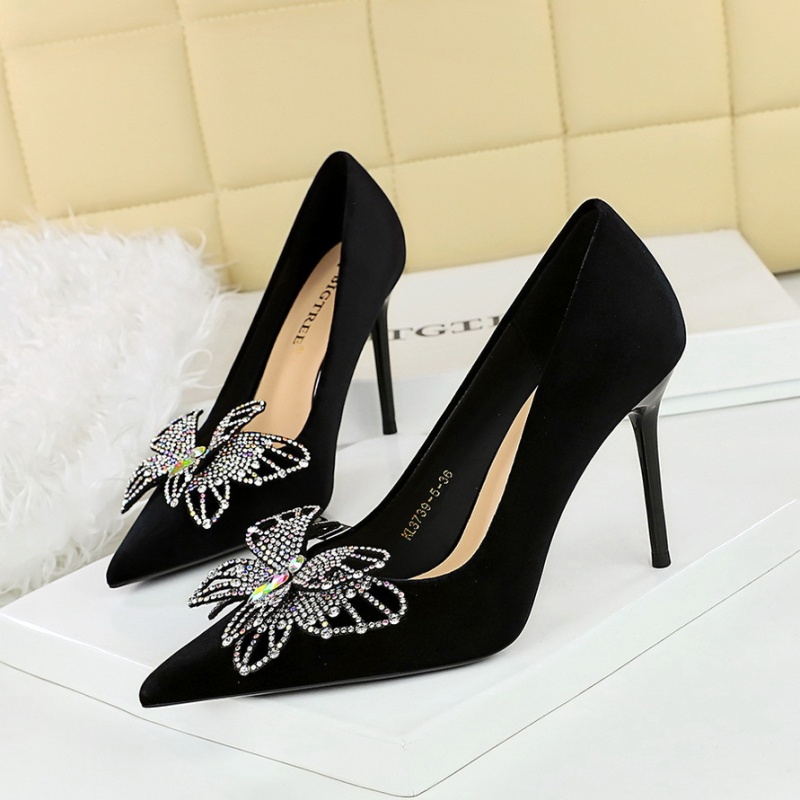 Double colors European style high-heeled shoes for women