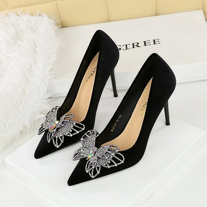 Double colors European style high-heeled shoes for women