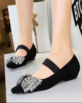 Slipsole bow shoes rhinestone lazy shoes for women