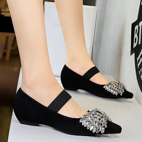 Slipsole bow shoes rhinestone lazy shoes for women