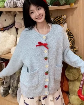 Sweet lazy retro coat Casual loose sweater for women