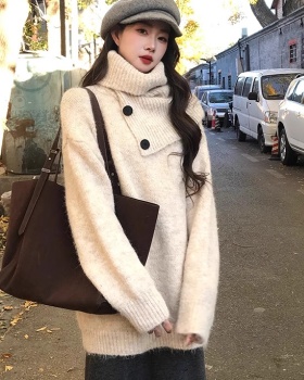 Loose high collar scarf thick autumn and winter sweater