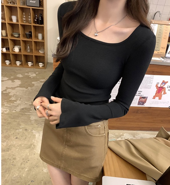 Slim bottoming shirt temperament T-shirt for women