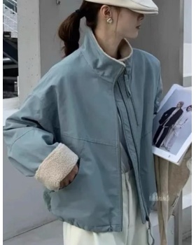 Double zip coat Korean style jacket for women