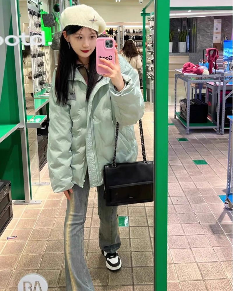 Down winter student coat couples Korean style cotton coat