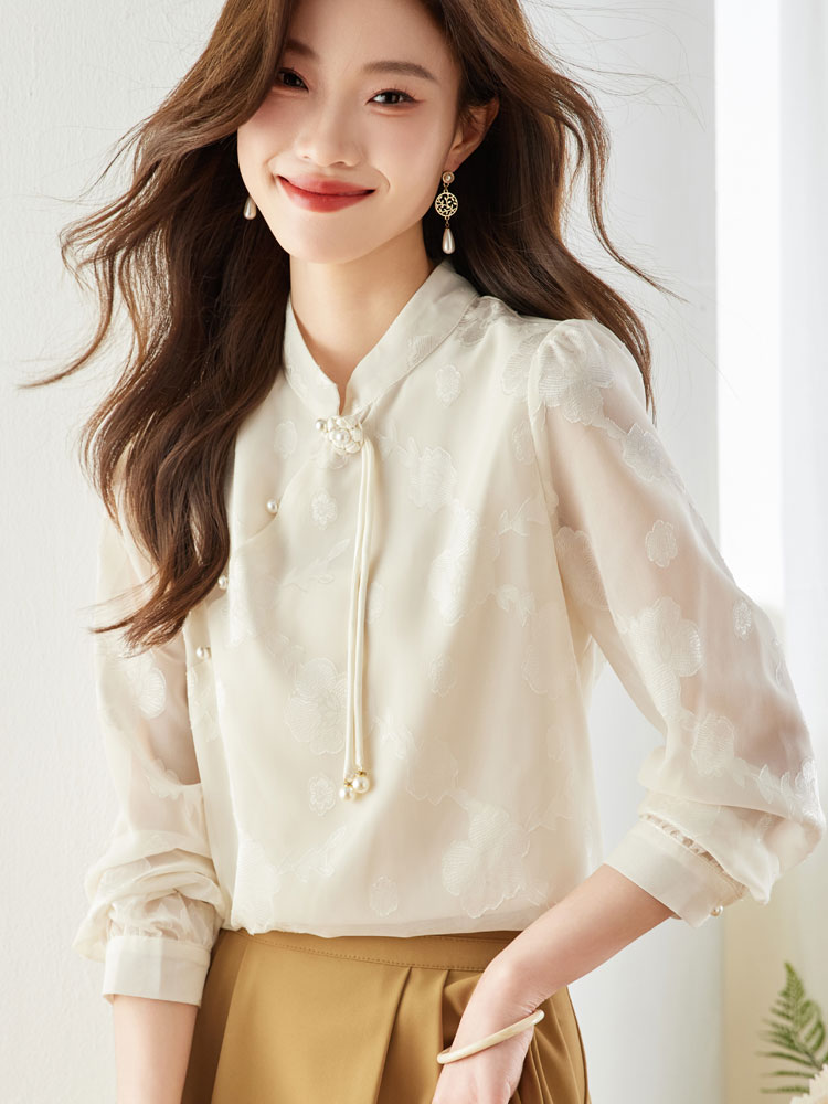 France style chiffon shirt temperament tops for women