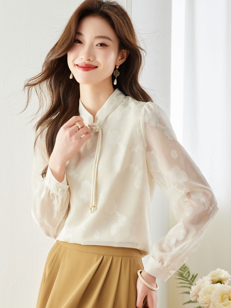 France style chiffon shirt temperament tops for women