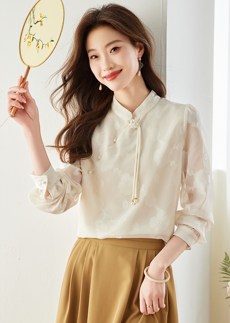 France style chiffon shirt temperament tops for women