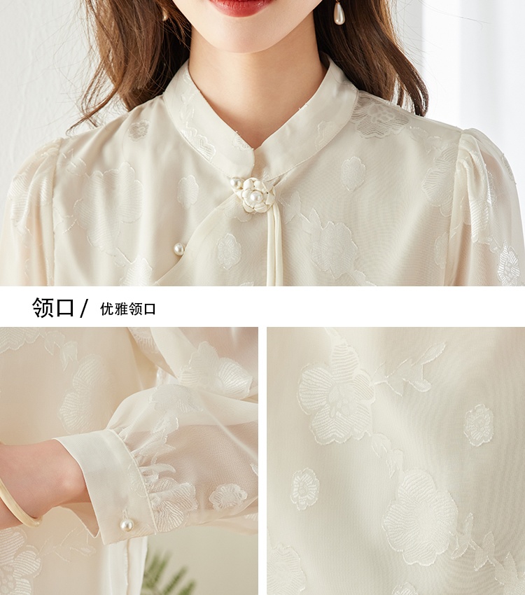 France style chiffon shirt temperament tops for women